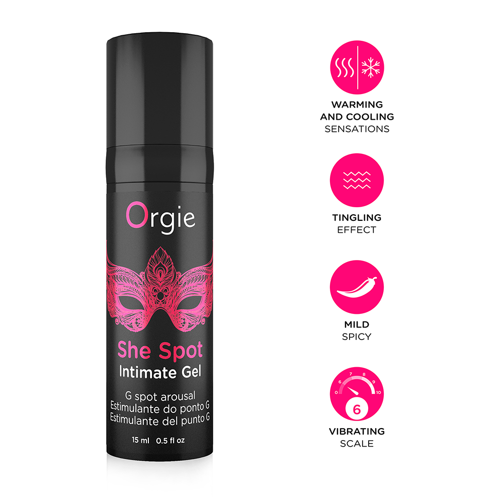 Orgie SHE SPOT INTIMATE GEL 【振動感レベル：6】　G-スポット用　（オルギー インティメイトゲル）　ローション　潤滑ゼリー　媚薬　妊活