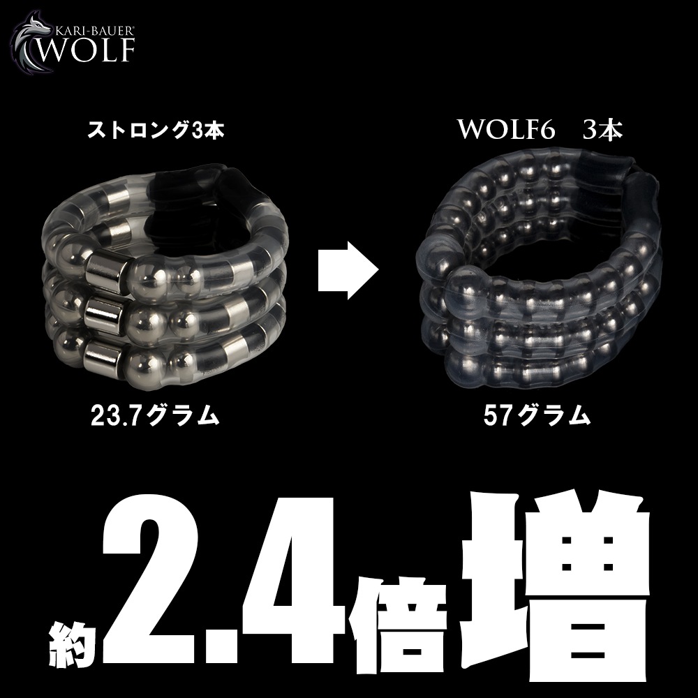 カリバウアー　WOLF6　3本セット（ストラップ付き）