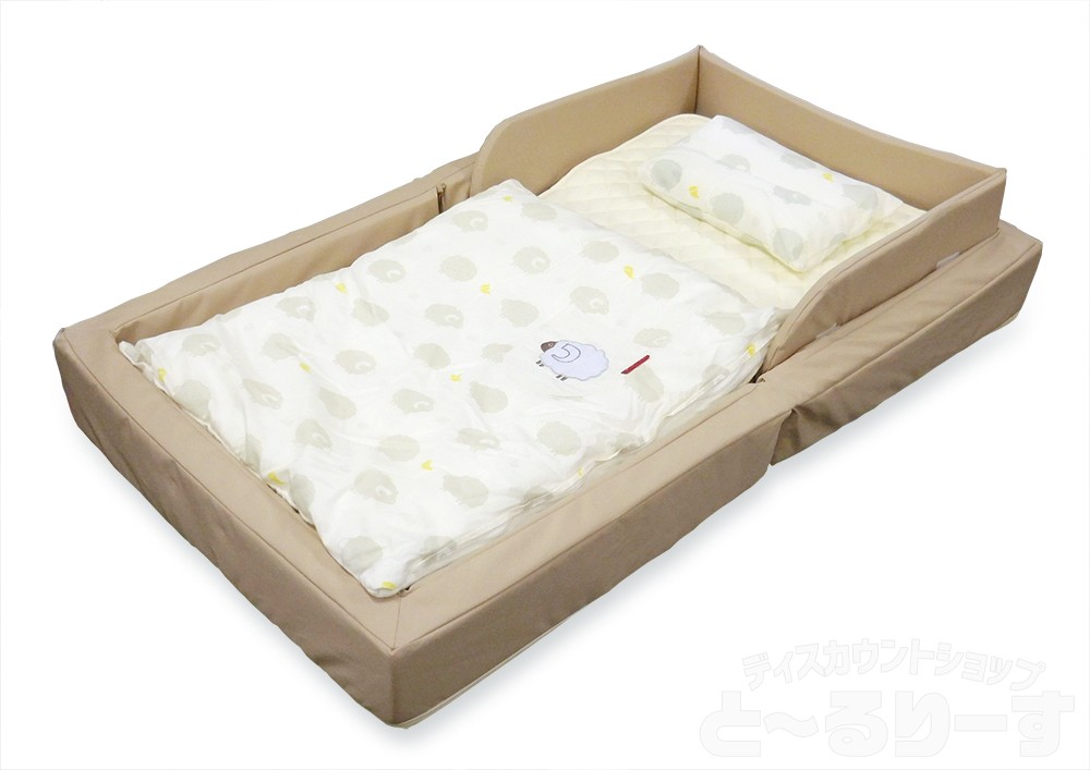 中古】farska ファルスカ コンパクトベッド フィットL ベージュ 9点 