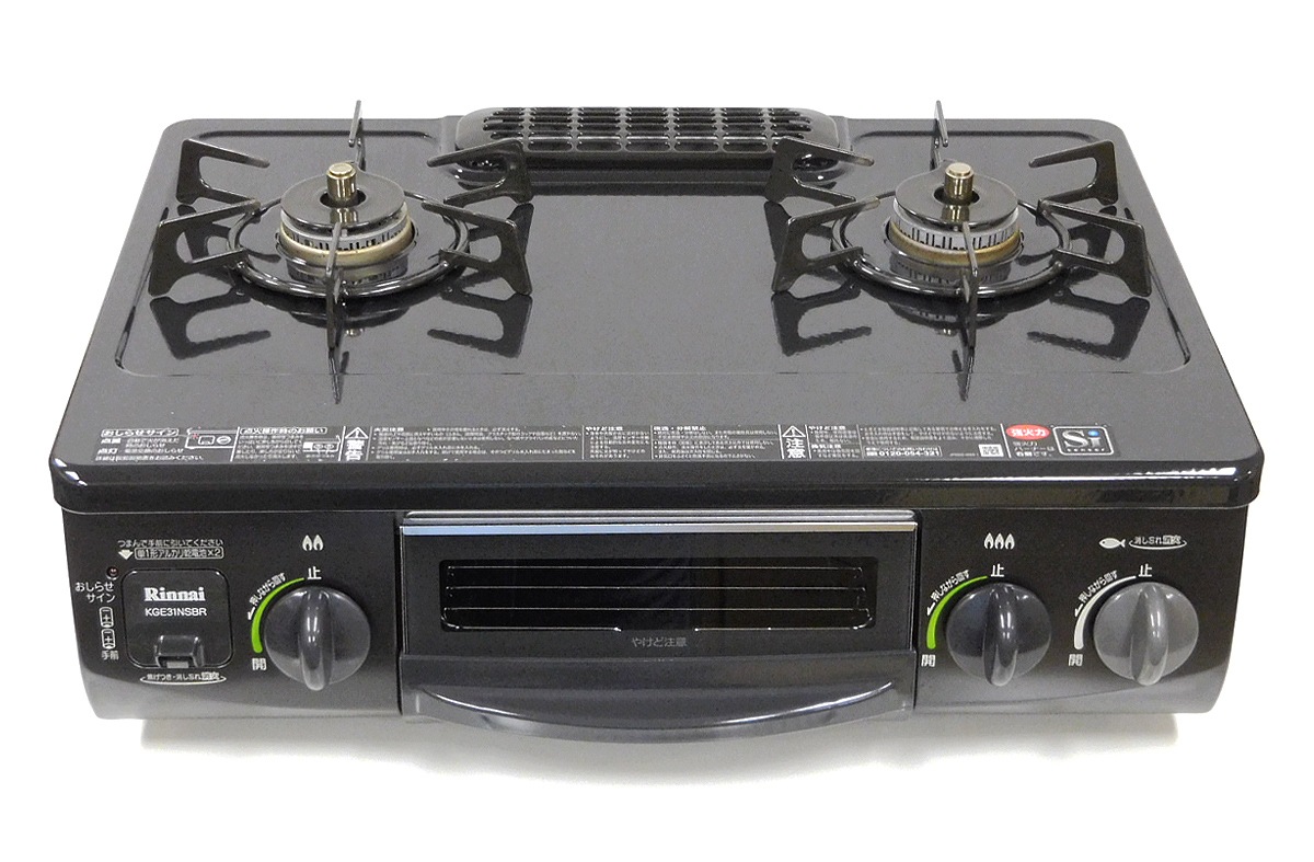中古 送料無料 代引き不可 Rinnai リンナイ グリル付きガステーブル Lpガス プロパンガス 用 右強火力 水有り片面焼きグリル ブラック 13年製 Kge31nsbr Rt31nhs R Rt31ns 中古 その他家電 ディスカウントショップ と るりーす