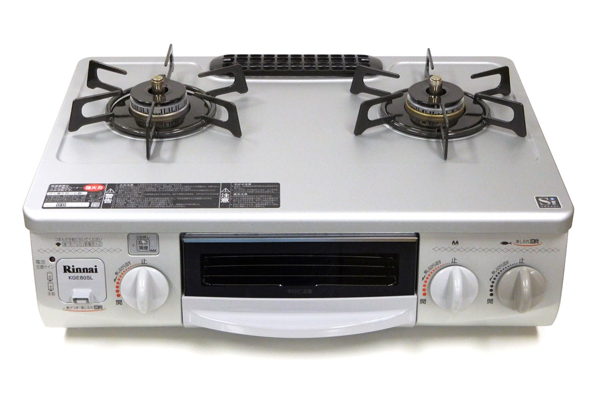 中古 送料無料 代引き不可 Rinnai リンナイ グリル付きガステーブル Lpガス プロパンガス 用 左強火力 水有り片面焼きグリル シルバー 11年製 Kge80sl Rts 338wnts L Rts 338wnts 中古 その他家電 ディスカウントショップ と るりーす