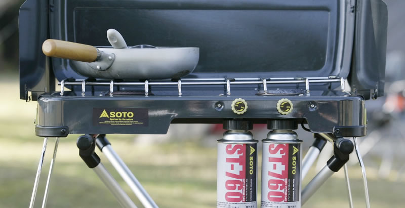 SOTO ハイパワー2バーナー アウトドア用ガスコンロ 2口 ST-525 