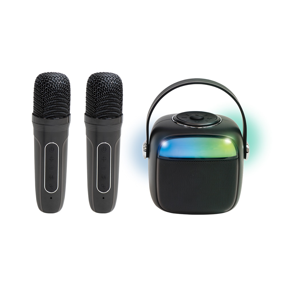 ピーナッツクラブ カラオケもできるBluetoothスピーカー (マイク2本付