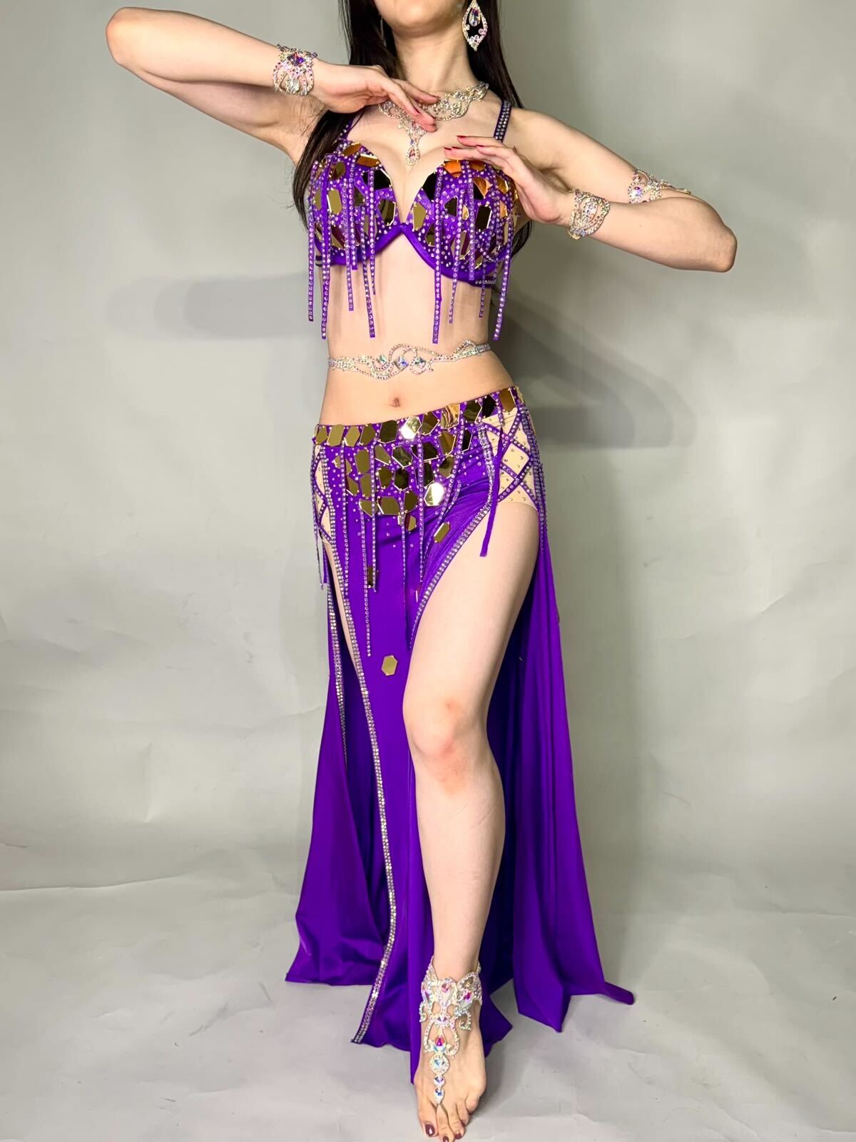お手頃価格】ベリーダンス衣装 2way オリエンタル バラディ シャービー