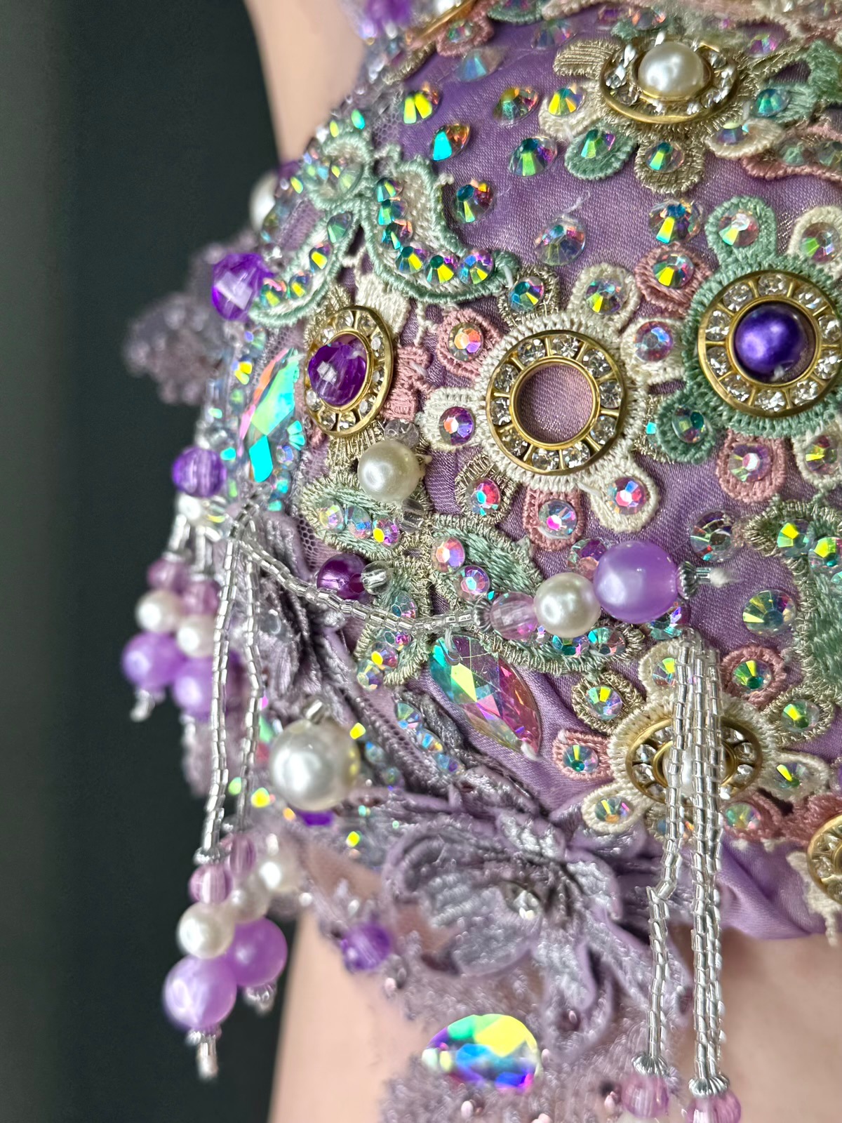 Amr】ベリーダンス衣装 オリエンタル 紫 バイカラー | オリエンタル