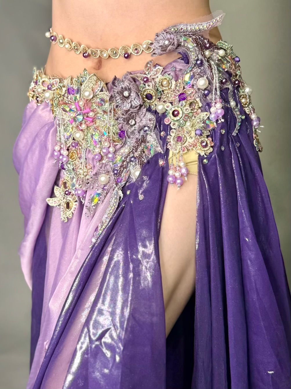 Amr】ベリーダンス衣装 オリエンタル 紫 バイカラー | オリエンタル
