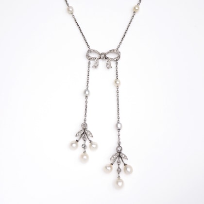 ネックレス パール ダイヤモンド ネグリジェ・ネックレス