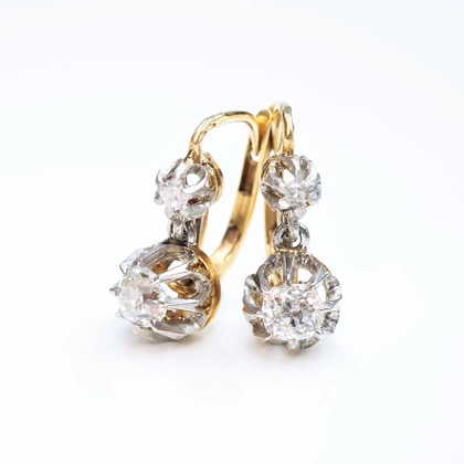 イヤリング&ピアス オールドヨーロピアンカットダイヤモンド ピアス