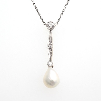 ネックレス バロックパール ダイヤモンド ネックレス