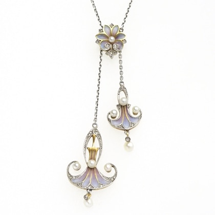 ネックレス アール ヌーヴォー プリカジュールエナメル ネックレス