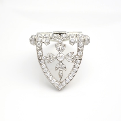 ブローチ ダイヤモンド Pt クリップブローチ