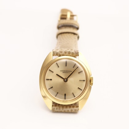 IWC ゴールドダイヤル ラウンドYGケース