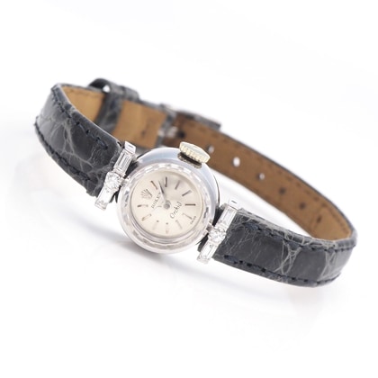 ロレックス ダイヤモンドデザインラグ カットガラス ラウンド WGケース