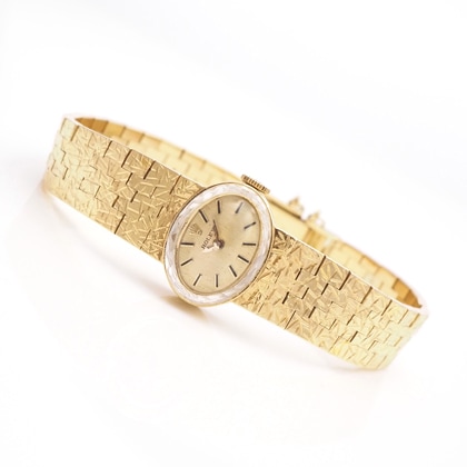 ロレックス カットガラス オーバル YGケース ブレスレット