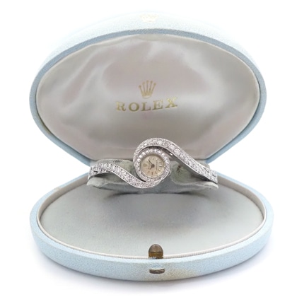 ロレックス ダイヤモンドデザイン ラウンド Ptケース ブレスレット