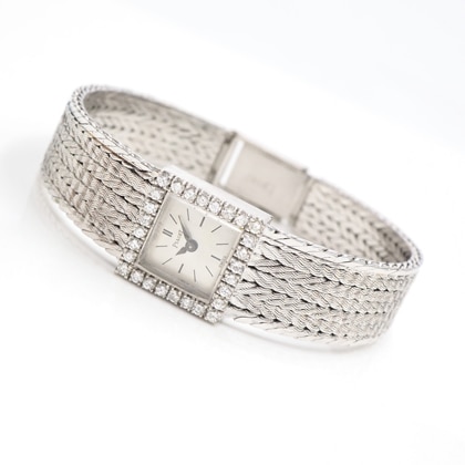 ピアジェ バックワインド ダイヤモンドベゼル スクエア WGケース