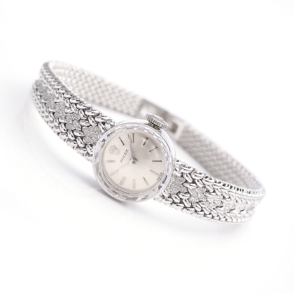 ロレックス カットガラス ラウンド WGケースブレスレット