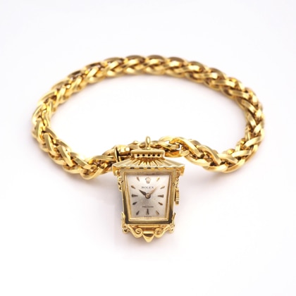 ロレックス ランタンチャーム レクタンギュラーYGケース ブレスレット