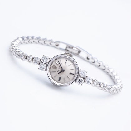 ロレックス カットガラス ラウンド WGケース ダイヤモンドブレスレット