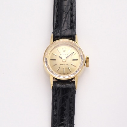 ロレックス カットガラス ラウンド YGケース