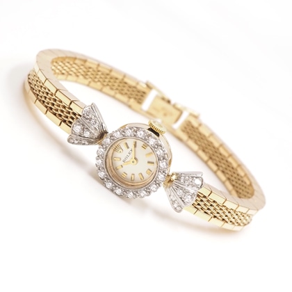 ロレックス ダイヤモンド装飾 ラウンド YGケースブレスレット