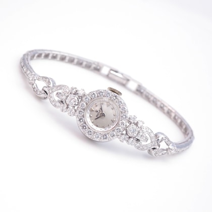 ロレックス ダイヤモンド装飾 ラウンド Ptケースブレスレット