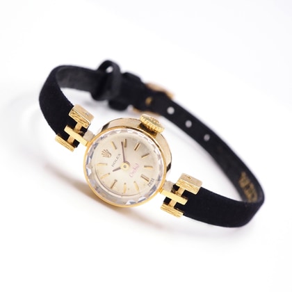 ロレックス Orchid カットガラス ラウンド YGケース