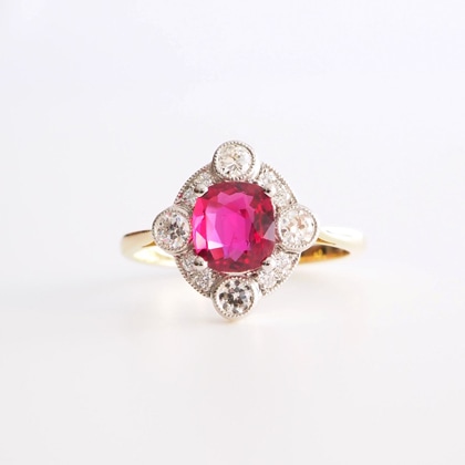 リプロダクション City of London シティオブロンドン ルビー ダイヤモンド リング