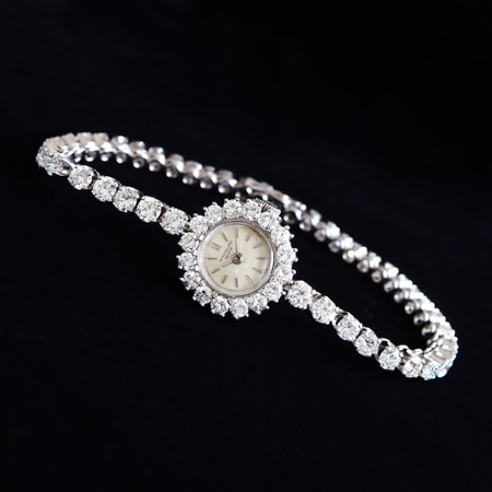 パテック・フィリップ ダイヤモンド装飾 ラウンド プラチナケース ブレスレット