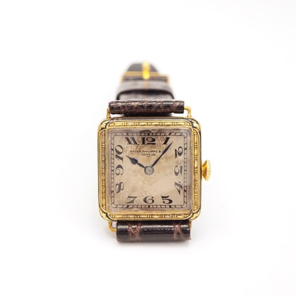 パテック・フィリップ エナメル装飾 スクエア YGケース