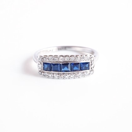 アンティークジュエリー アンティークリング サファイア ダイヤモンド