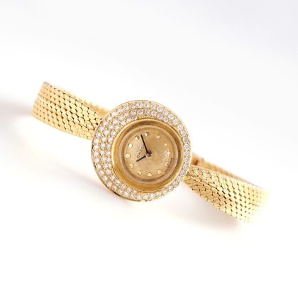 オメガ ダイヤモンド装飾 ラウンド ゴールドケースブレスレット