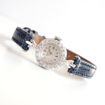 ロンジン ダイヤモンベゼル ラウンド ホワイトゴールドケース