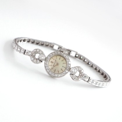 ロレックス ダイヤモンド装飾 ラウンド ホワイトゴールドケース ダイヤモンドブレスレット