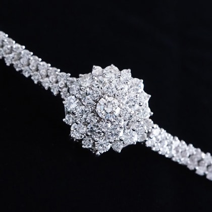 ブランパン バックワインド ダイヤモンド カバーウォッチ プラチナケース ブレスレット