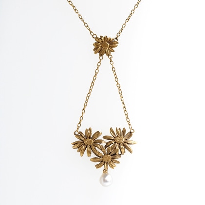 ネックレス アール・ヌーヴォー デイジー アンティークネックレス