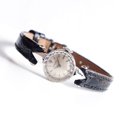 ロレックス ハートラグ カットガラス ラウンド ホワイトゴールドケース