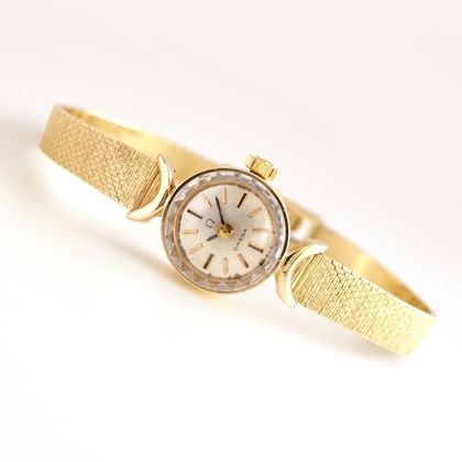 アンティークウォッチ アンティークオメガ デザインラグ カットガラス