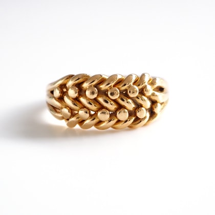 リング ゴールド キーパー アンティークリング