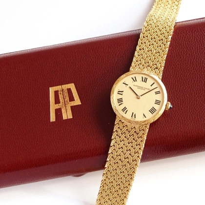 オーデマ・ピゲ 装飾ベゼル ラウンド ゴールドケース ブレスレット BOX付