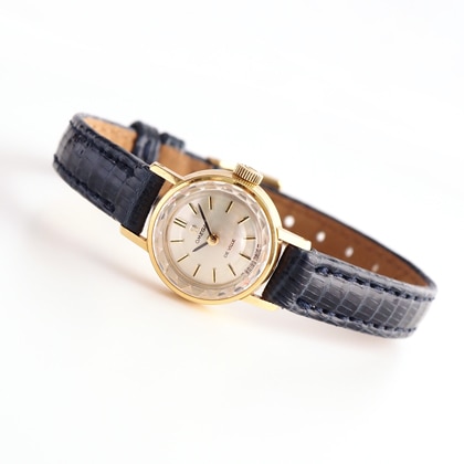 オメガ カットガラス ラウンド ゴールドケース