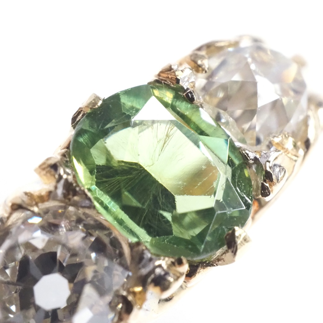 デマントイドガーネット ダイヤモンドリング DTG 1.076ct D 0.75