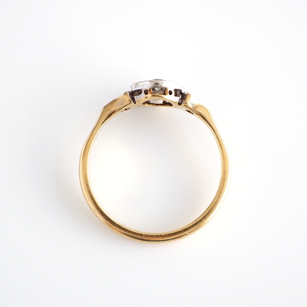 アンティークジュエリー リング ヘキサゴン ダイヤモンド アンティークリング