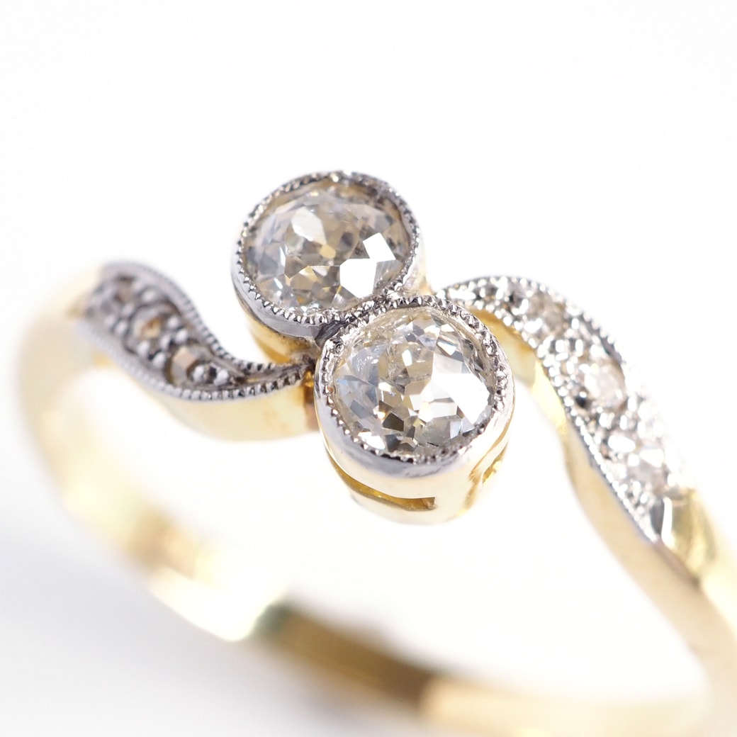 アンティークジュエリー アンティークリング ダイヤモンド トワエモア