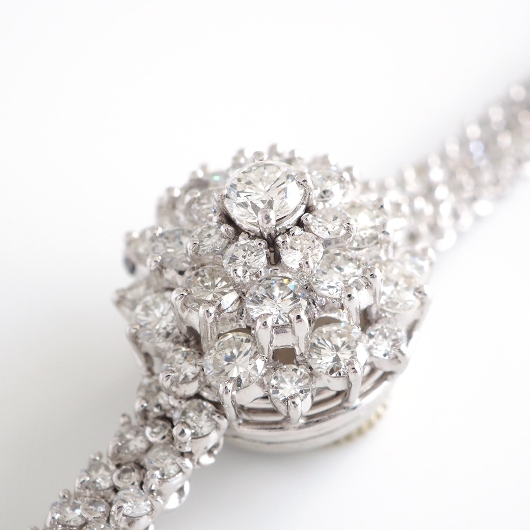 アンティークウォッチ ブランパン バックワインド ダイヤモンド カバーウォッチ プラチナケース ブレスレット