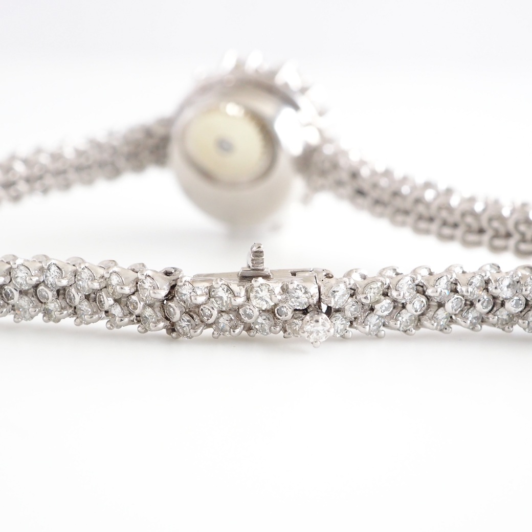 アンティークウォッチ ブランパン バックワインド ダイヤモンド カバーウォッチ プラチナケース ブレスレット