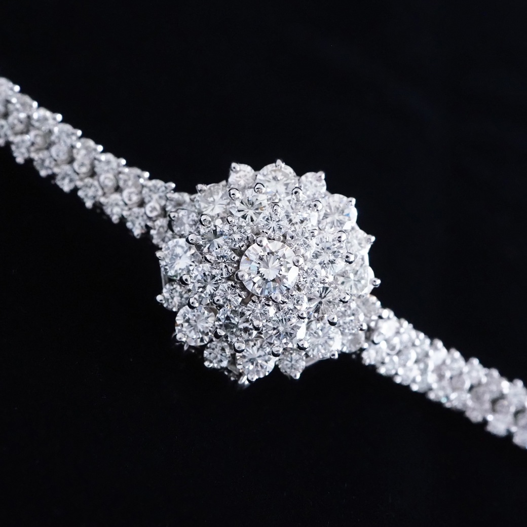 アンティークウォッチ ブランパン バックワインド ダイヤモンド カバーウォッチ プラチナケース ブレスレット