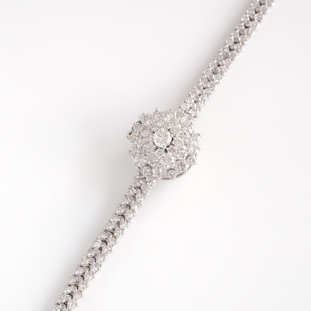 アンティークウォッチ ブランパン バックワインド ダイヤモンド カバーウォッチ プラチナケース ブレスレット