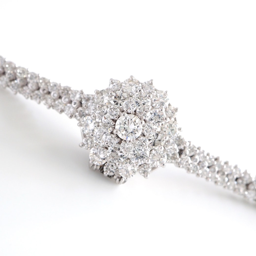 アンティークウォッチ ブランパン バックワインド ダイヤモンド カバーウォッチ プラチナケース ブレスレット