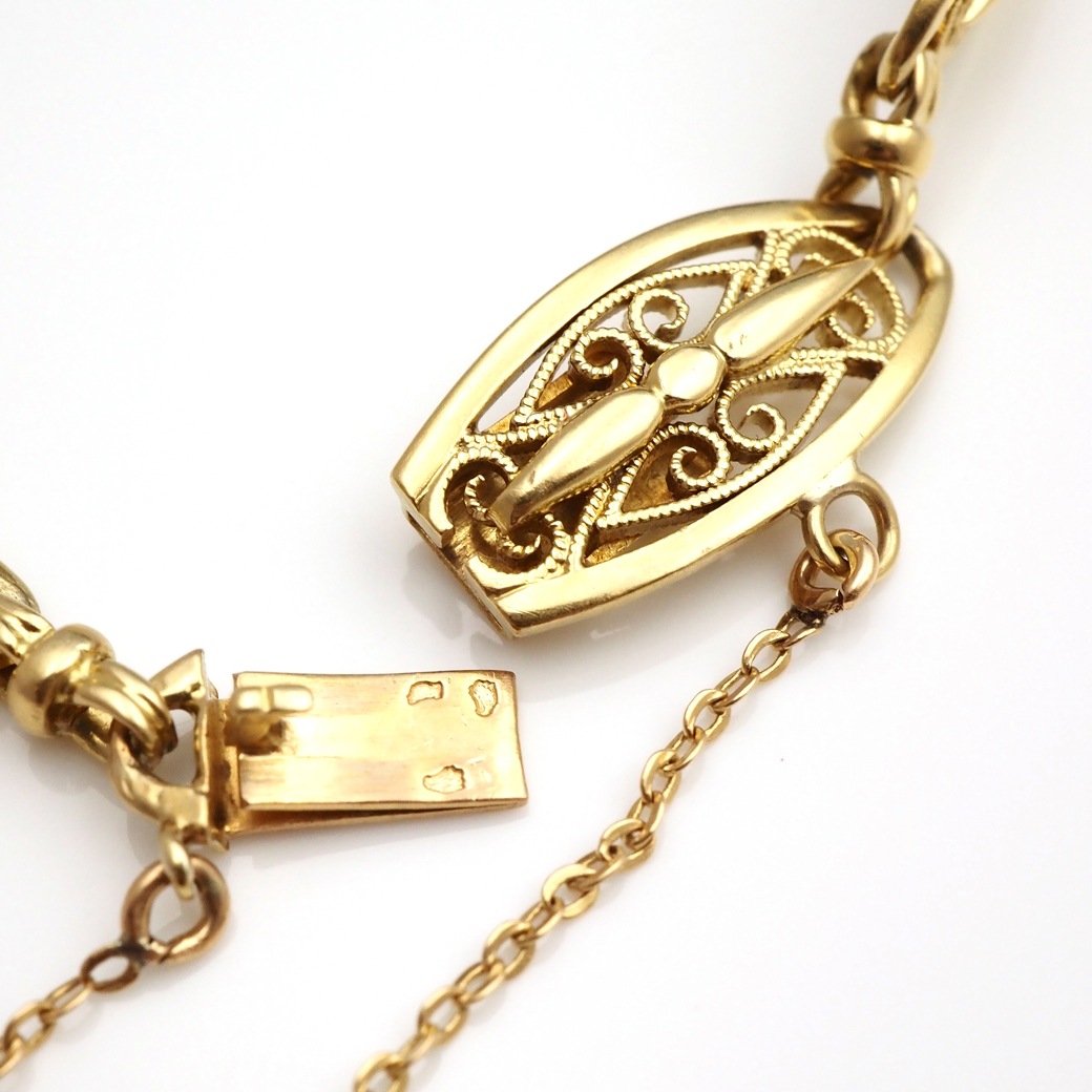 アンティークジュエリー ブレスレット 透かし ゴールド ブレスレット